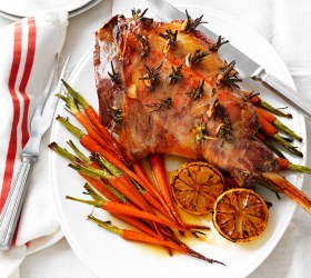 Rosemary, garlic and lemon roast lamb